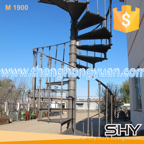 Indoor Small Wrought Iron Spiral Stairs Design